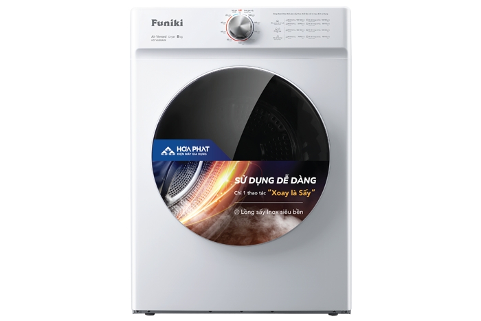 Máy sấy thông hơi Funiki 8 kg HD V680AW
